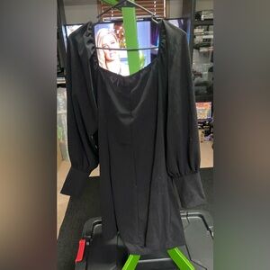 SHEIN Black Midi Dress